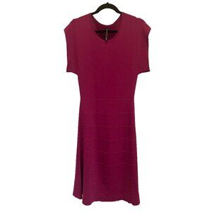 Slink Jeans Wine Burgundy Knit Ribbed Bodycon Dress Plus Size 0X